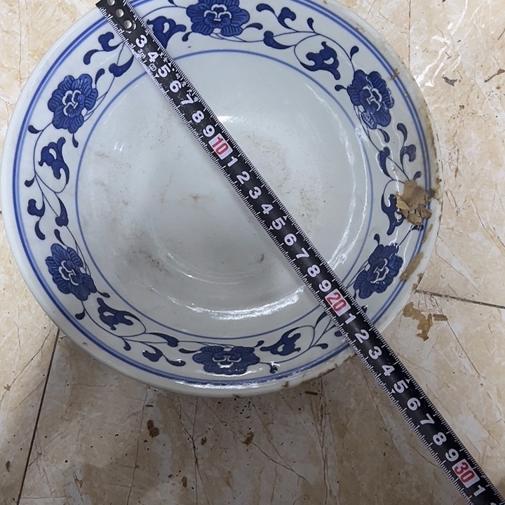 摆件陶23厘米芙蓉花碗景德镇