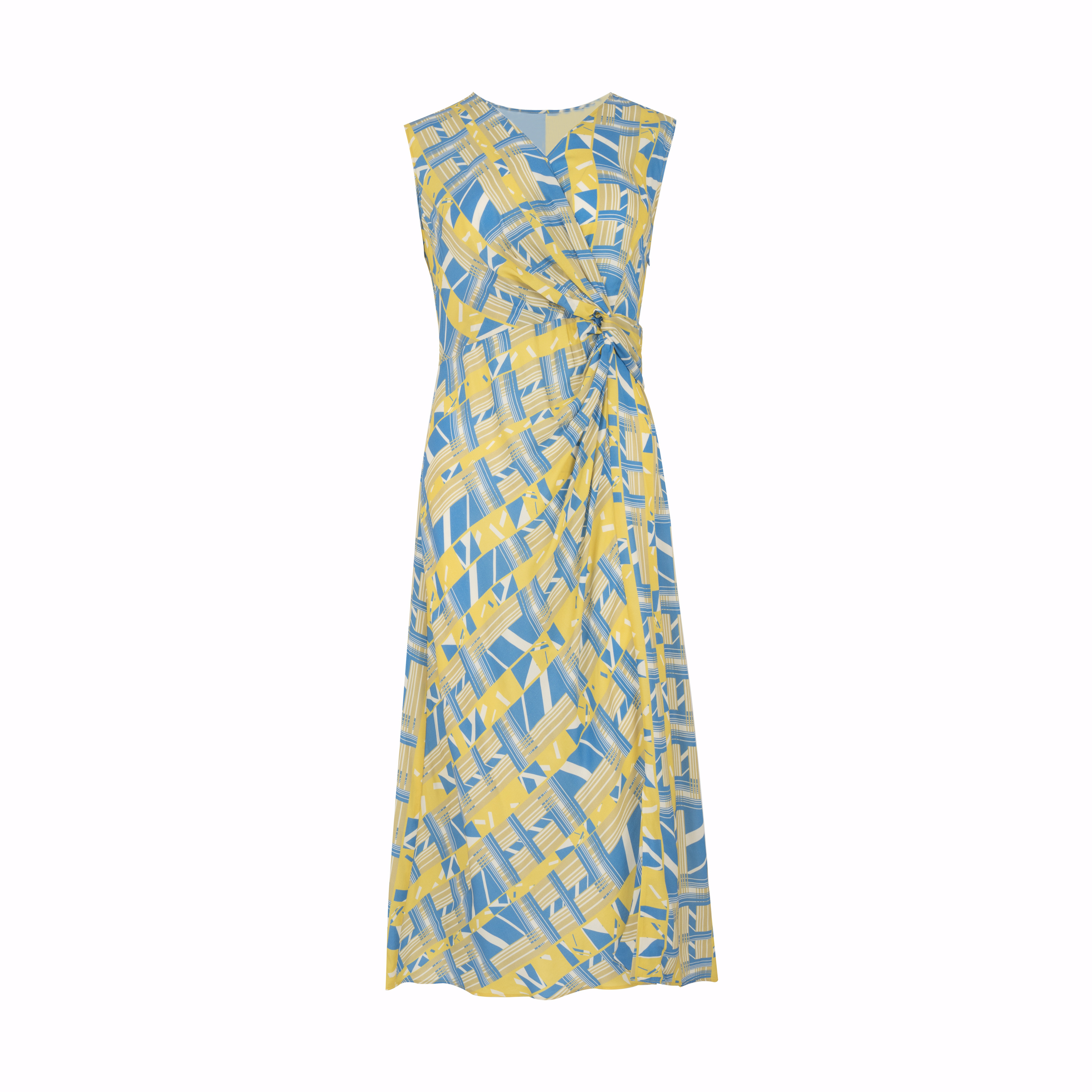 【籽言严选】夏季修身连衣裙无袖裙法式印花显瘦AH1102342437