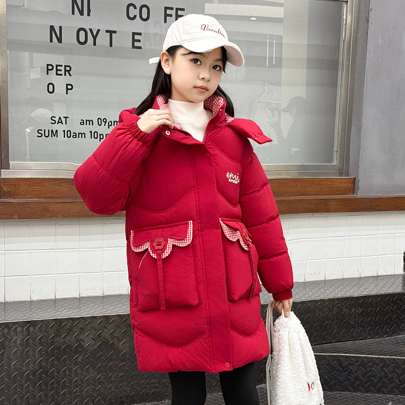 女大童棉服冬季棉服2025新款加厚儿童加绒棉袄洋气中大童棉衣外套