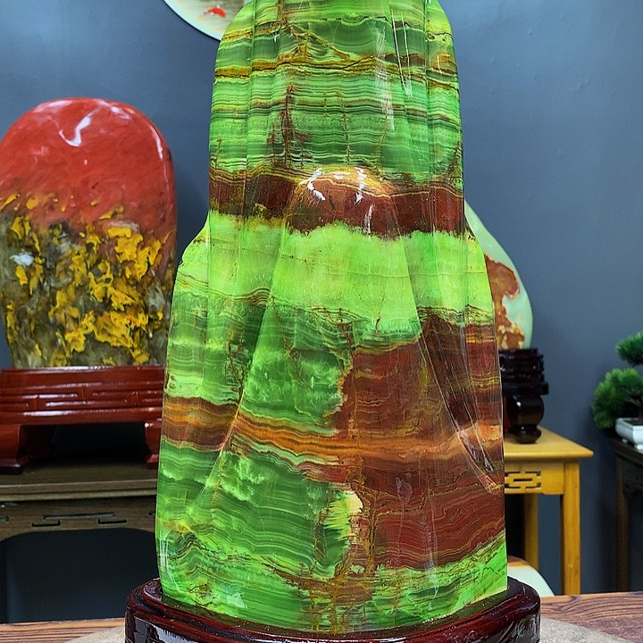 石材靠山摆件家居