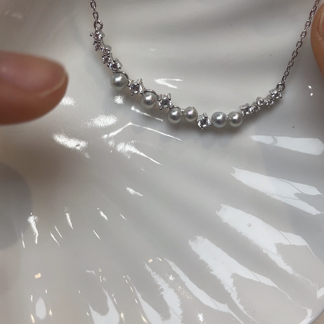 海水珍珠银S925镶嵌吊坠(不含链)