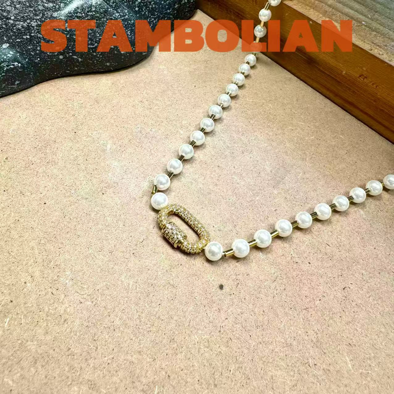 铜合金项链 正品STAMBOLIAN 强珠光满天星项链QDS026