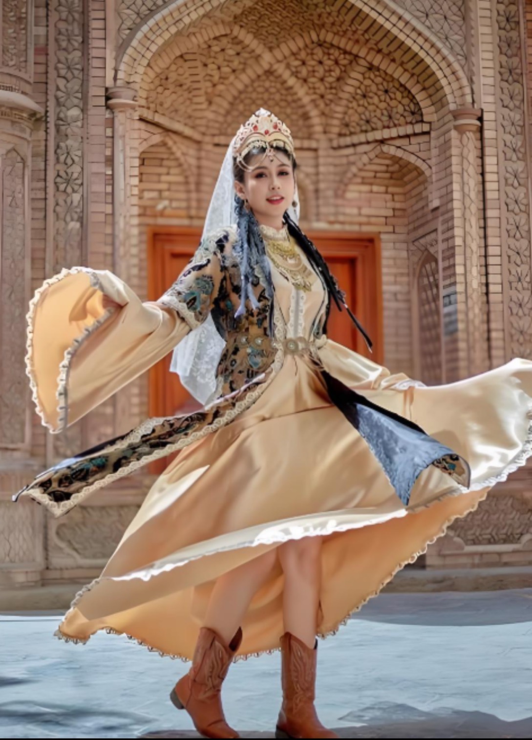 【371-380】时尚新款迪拜土耳其手工百褶连衣裙气质礼服重工