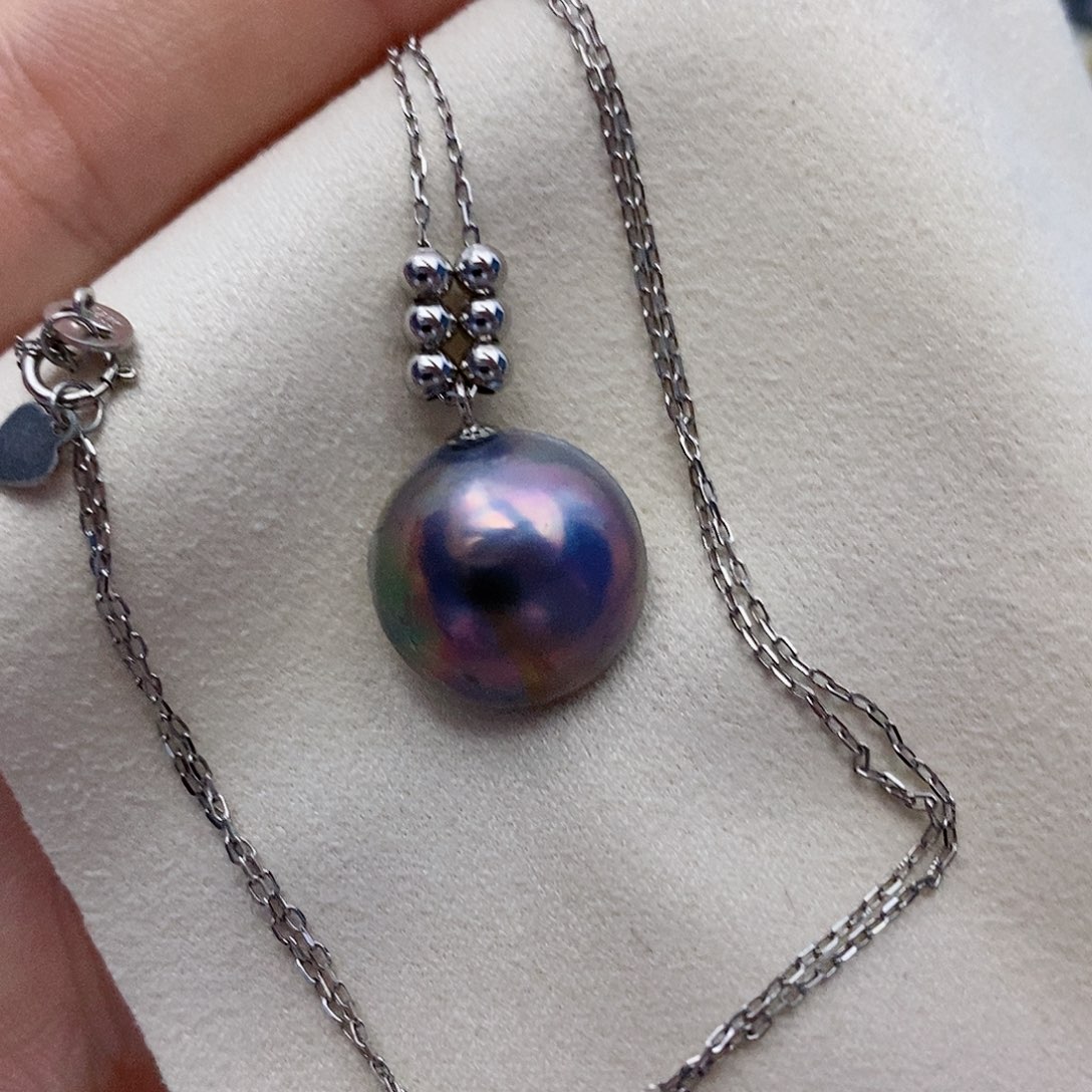 【闪购商品】拼合珍珠（马贝珠）颈饰银S925镶嵌44