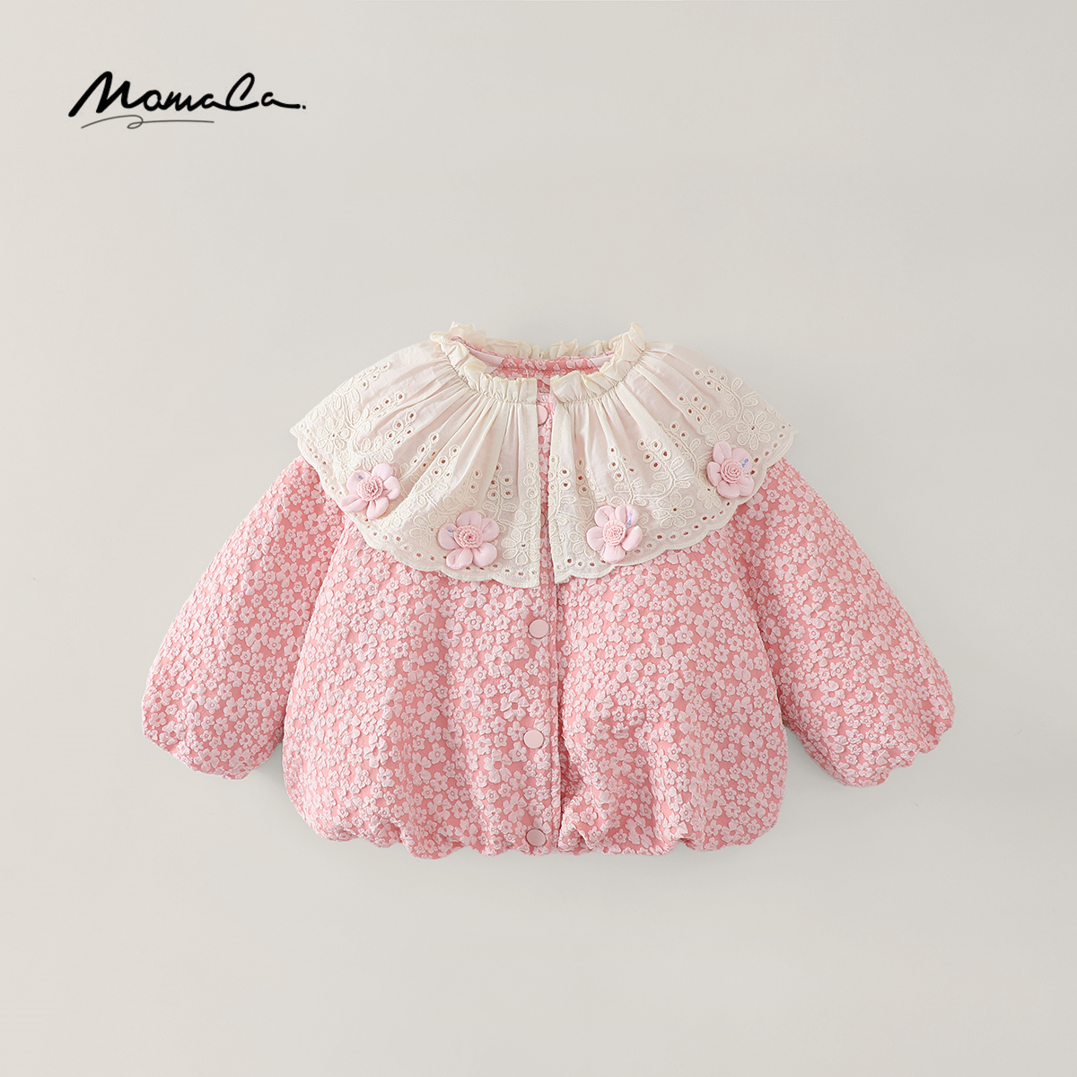 MOMOCO秋冬新款女宝宝潮流可爱小碎花洋气棉服外套77830138004