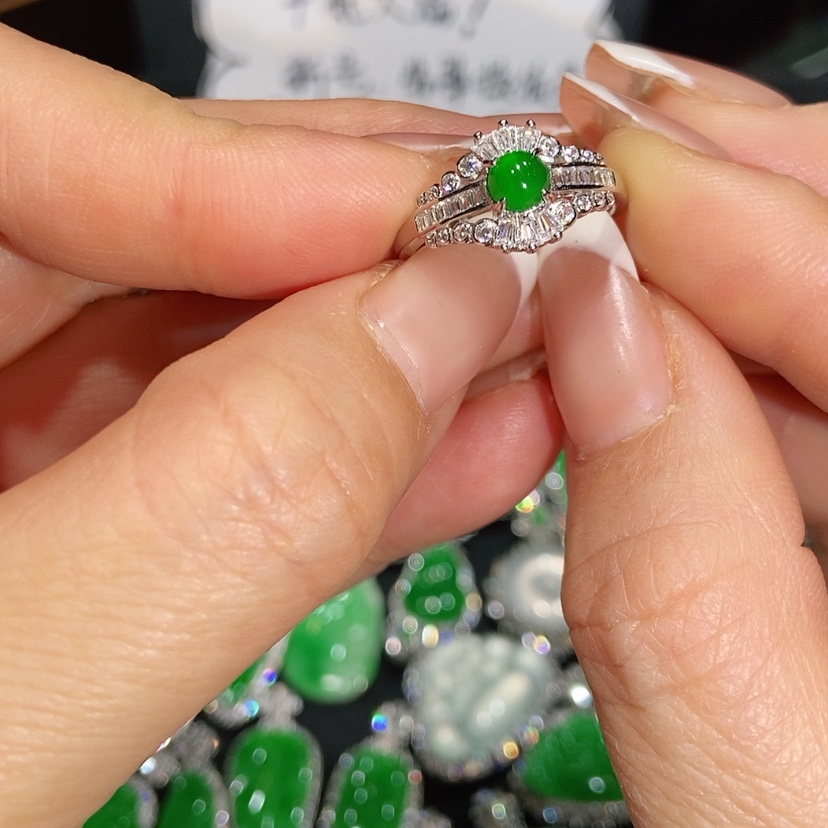 【闪购商品】翡翠戒指未镶嵌天然翡翠