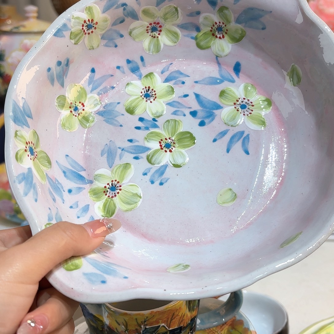 景德镇手绘高温釉下彩陶瓷茶具