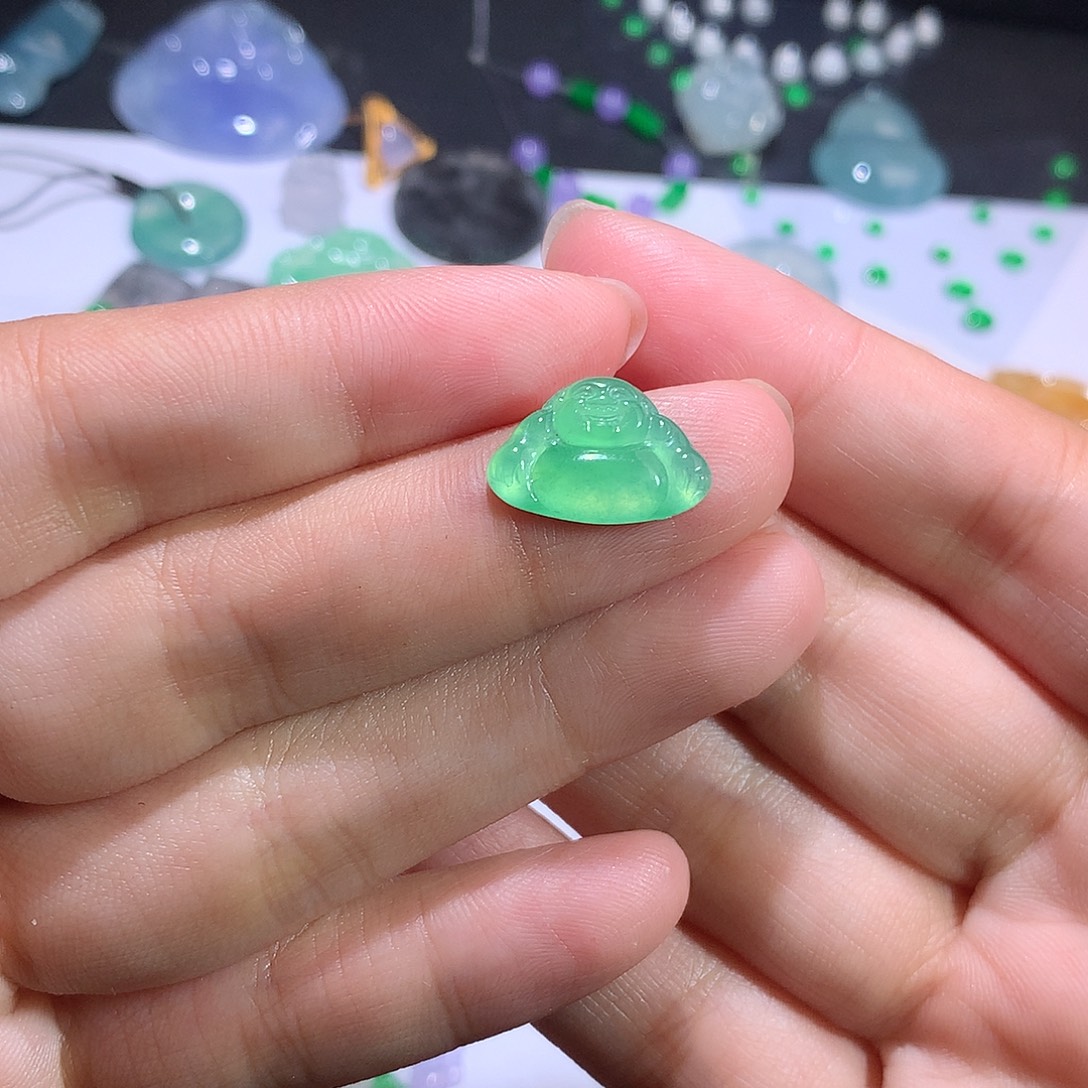 翡翠未镶嵌挂件佛10.0 14.9 2.7