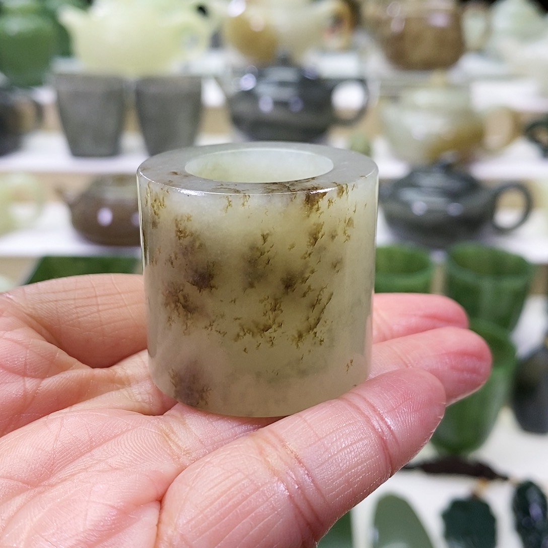 和田玉未镶嵌盖置