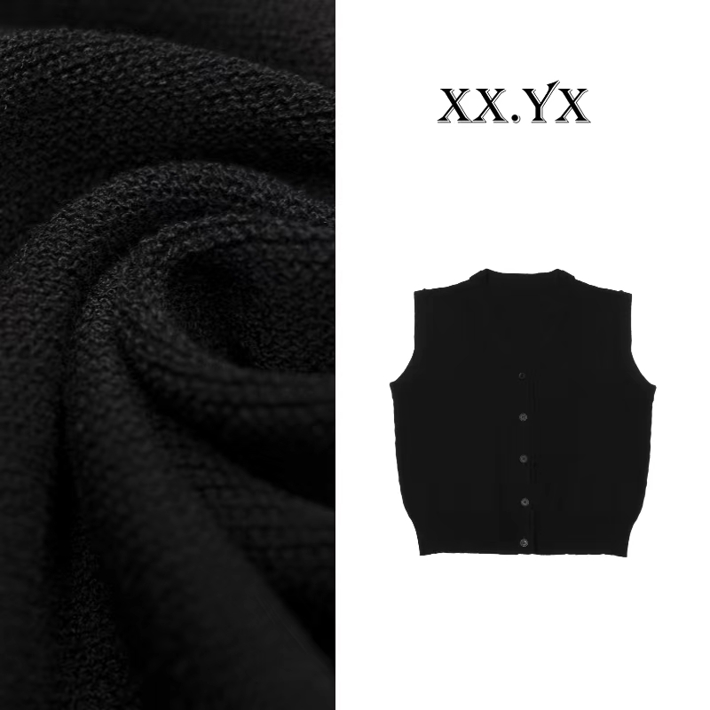 XX.YX（南法假日）夏季凉凉设计师款弹力针织马甲背心3561
