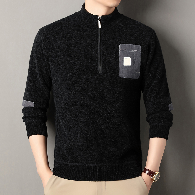 毛衣打底衫男士高领保暖衫秋冬季针织衫保暖男士长袖时尚休闲