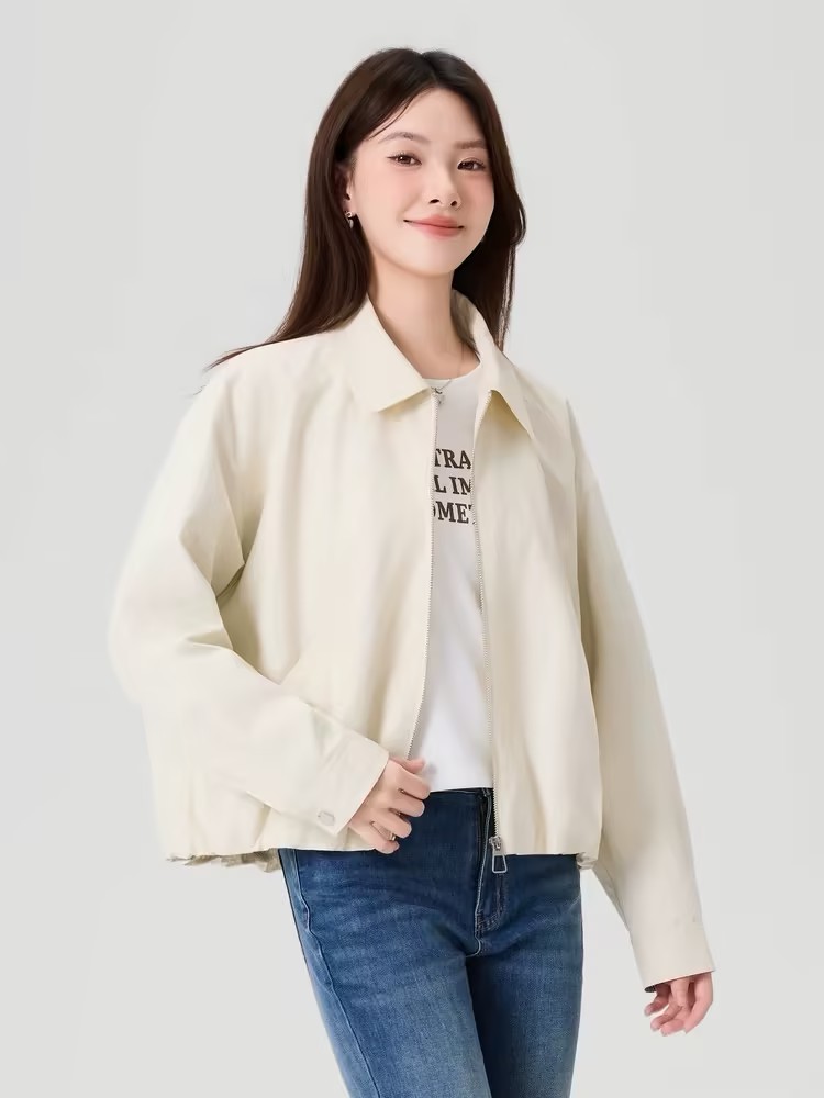 快鱼女士秋季时尚百搭外套J5044