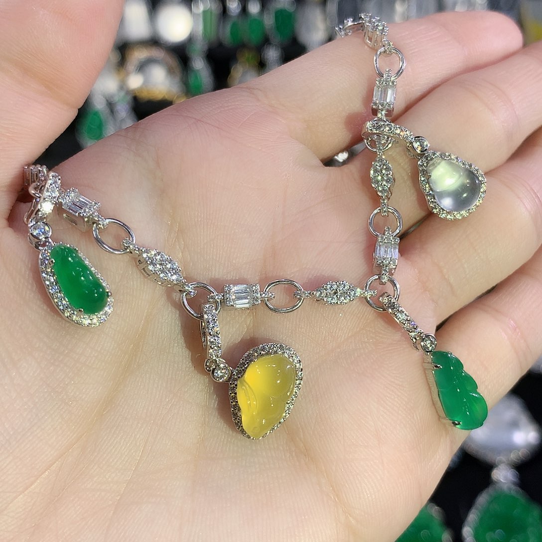 玛瑙/玉髓手链银S925镶嵌