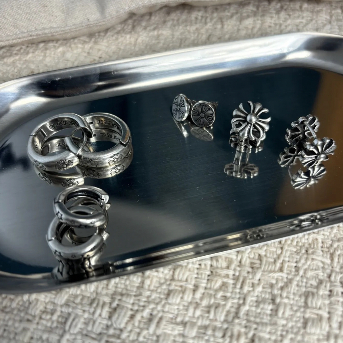 合金耳饰 铜合金饰品 小众设计感饰品百搭简约耳饰项链手链