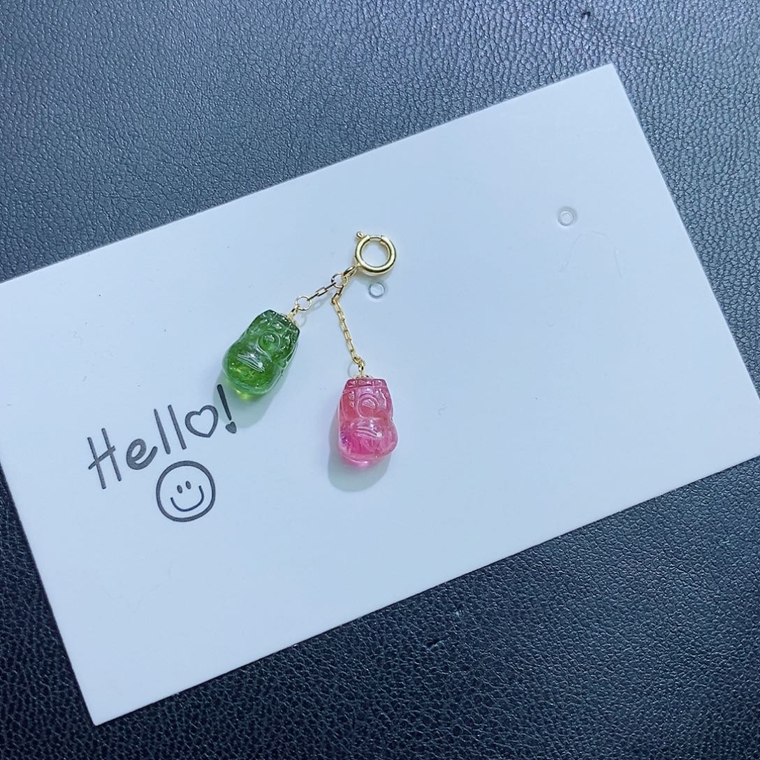 碧玺颈饰未镶嵌碧玺吊坠