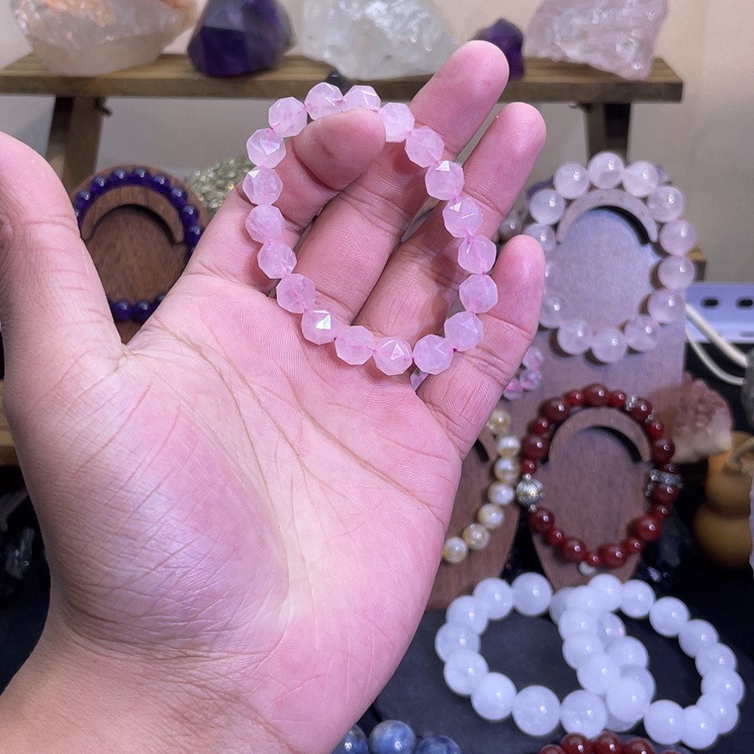 未镶嵌手链水晶纯天然粉水