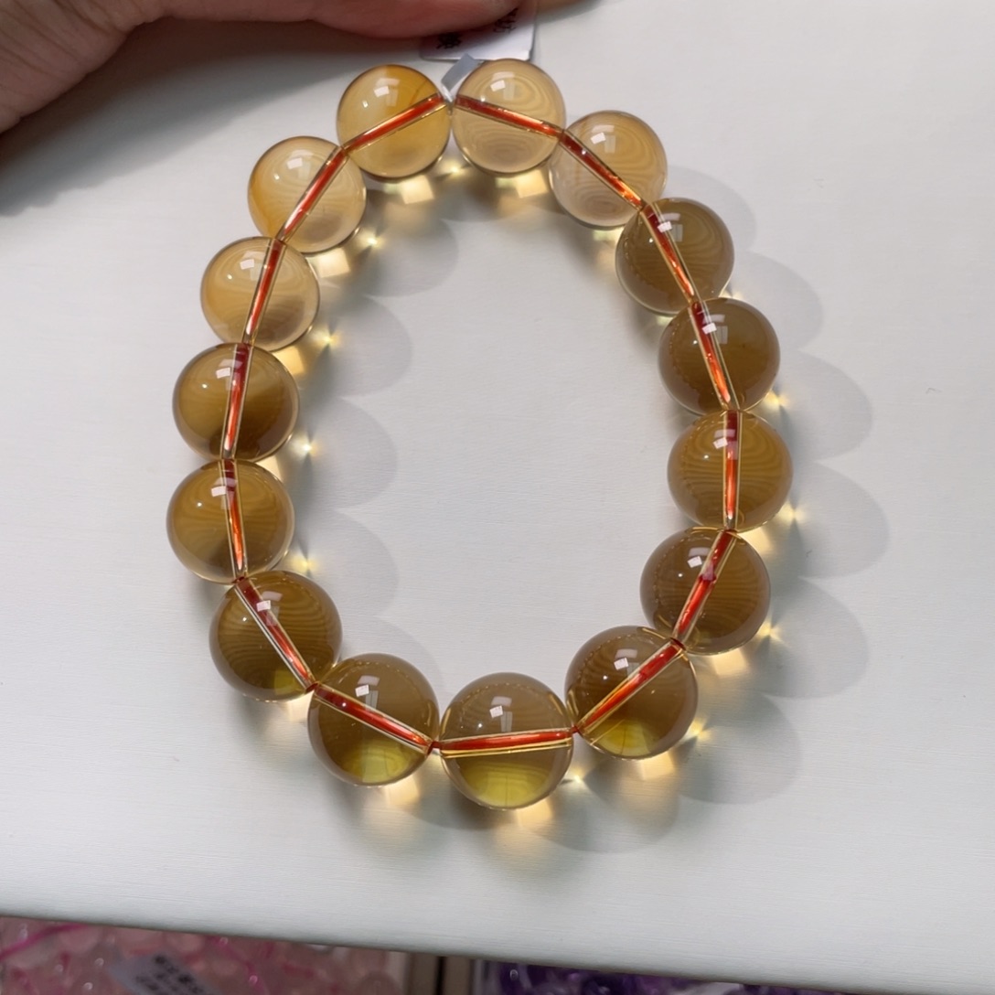 黄晶手链未镶嵌一*巴西s级14m+