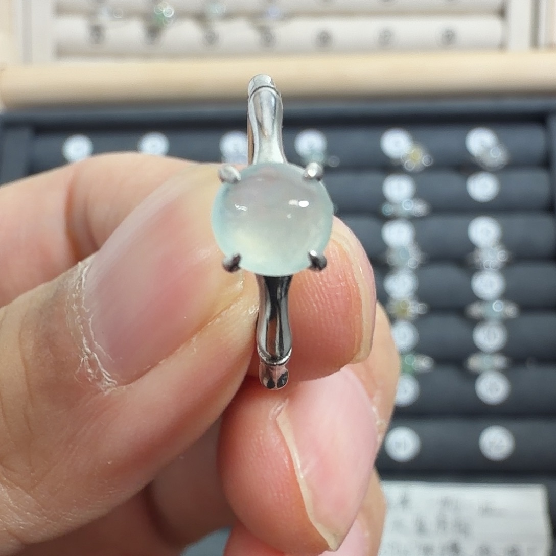 期***、翡翠银S925镶嵌戒指