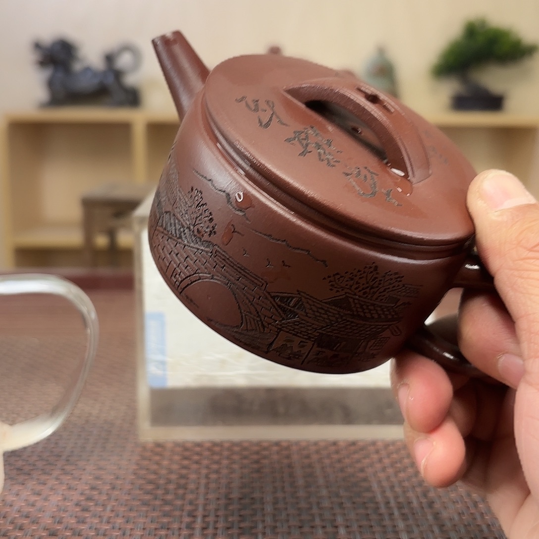 启***饨紫砂茶壶微瑕处理