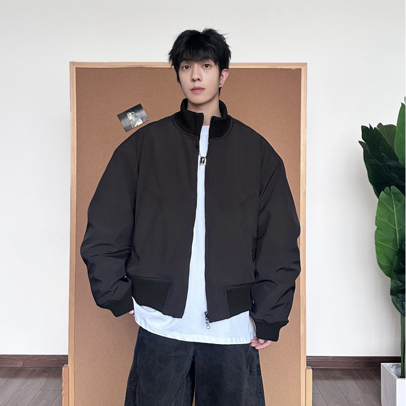 美式飞行夹克男款日系春秋2025痞帅男装立领短款男士外套棒球服潮
