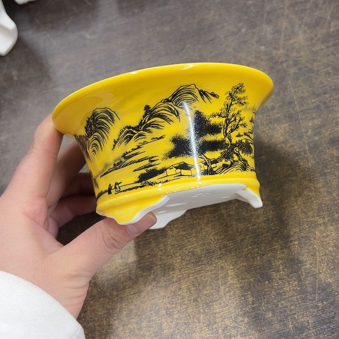 紫砂花盆808号微瑕13/6.5cm