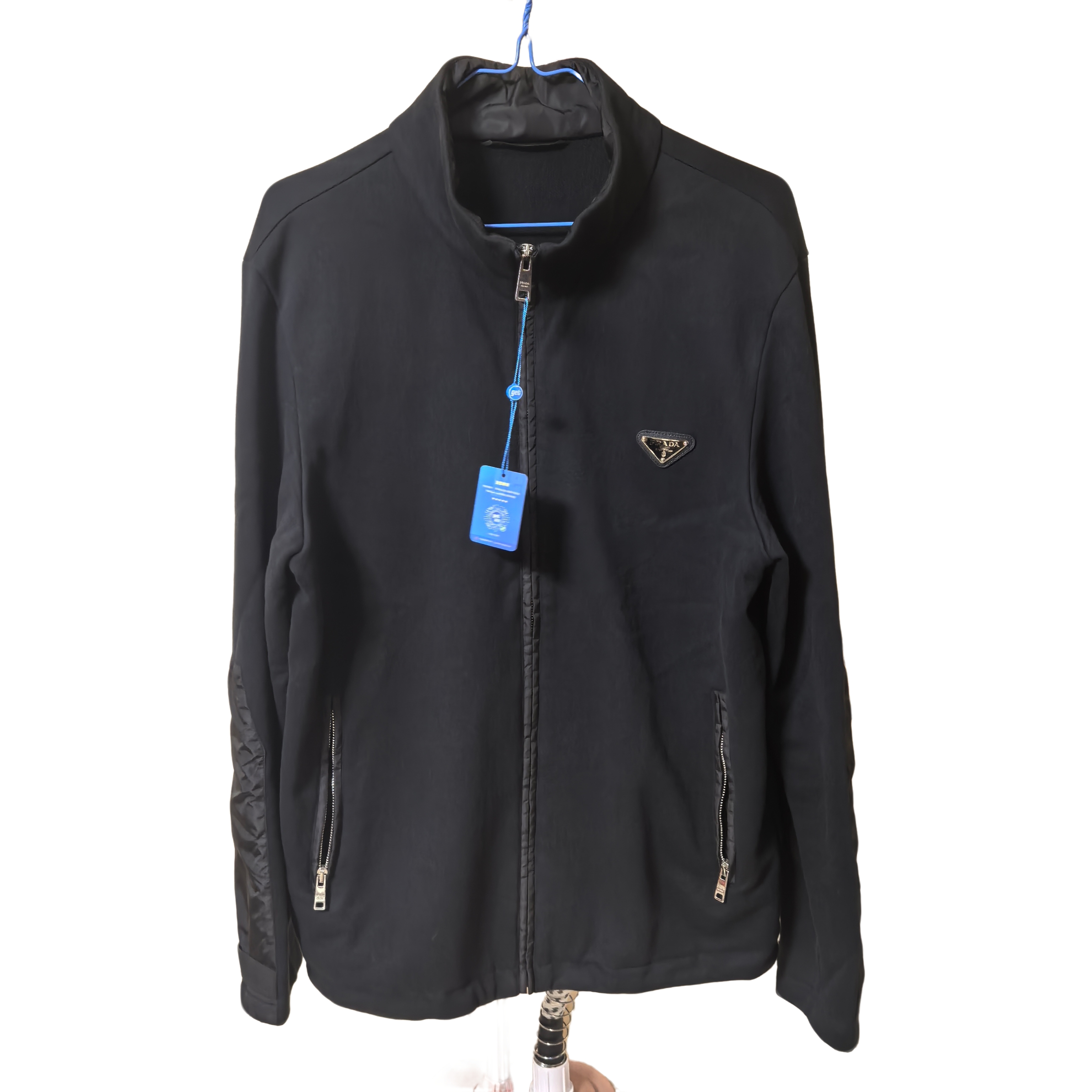 99新 Prada/普拉达 0904普拉达三角钢标纤维混纺夹克/l/99