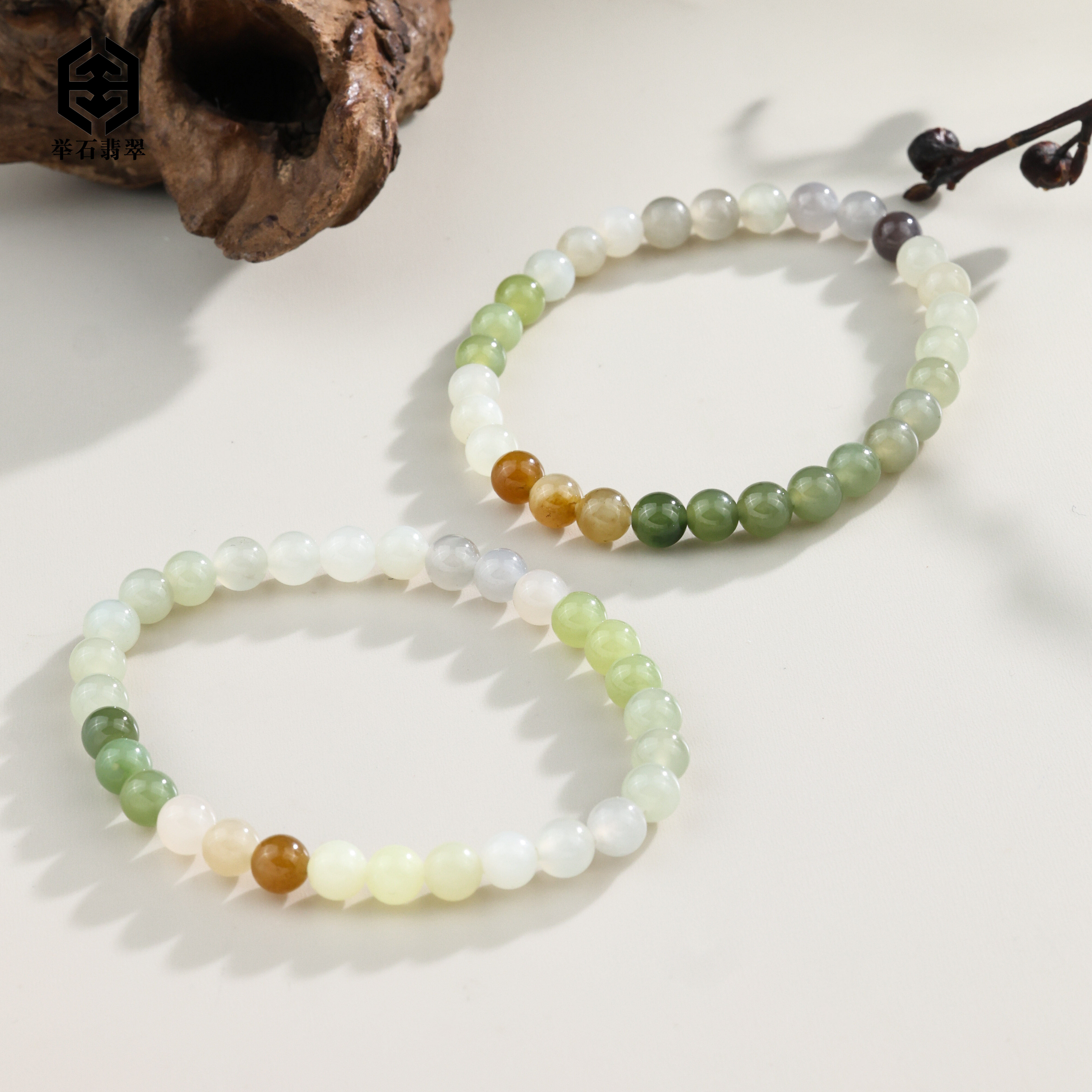 【举石臻品】TH1130-222-153和田玉手串（一件/多样性发）G