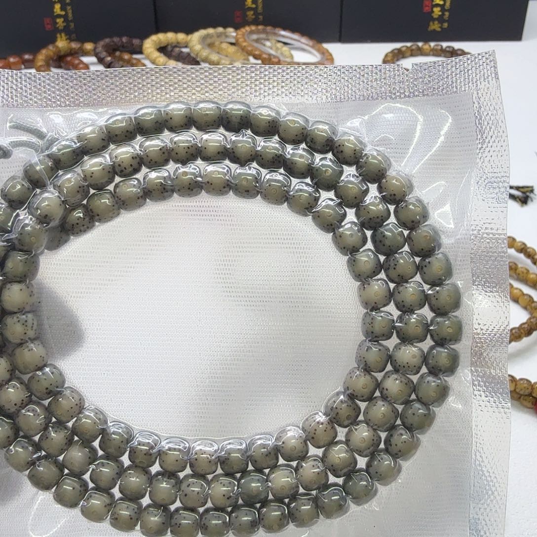 *****星月菩提吊坠23梵天糯冰绿幽灵大眼睛7左右108一物一图