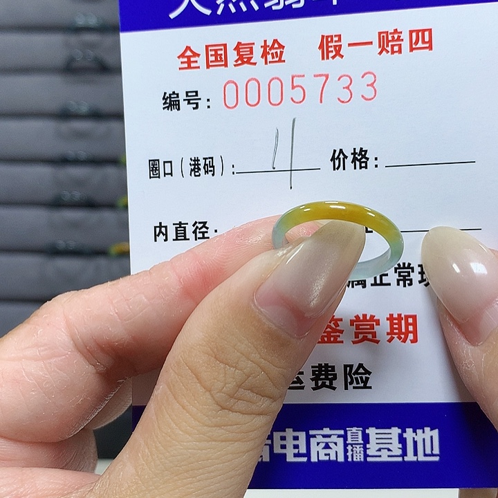 翡翠未镶嵌戒圈j5733
