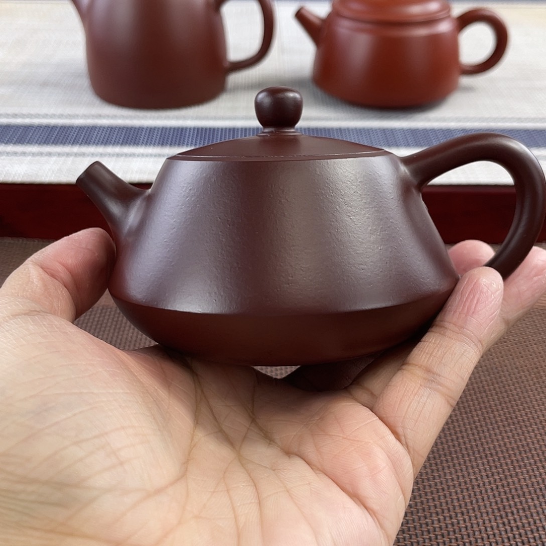 壶紫砂原矿紫泥柱瓢器型