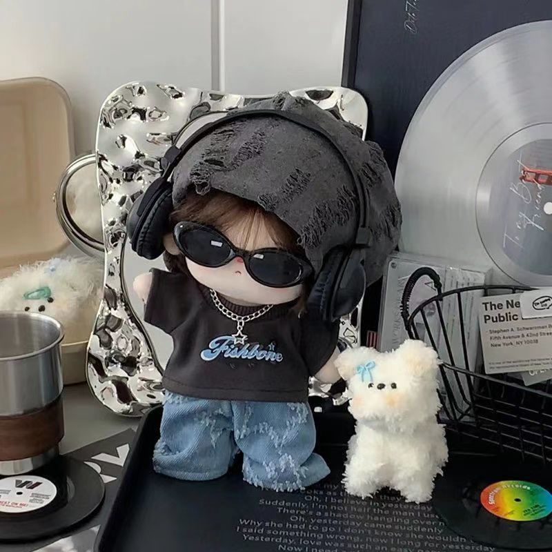 现货20cm棉花娃娃娃衣校服裙制服裙明星公仔换装衣服胖胖体