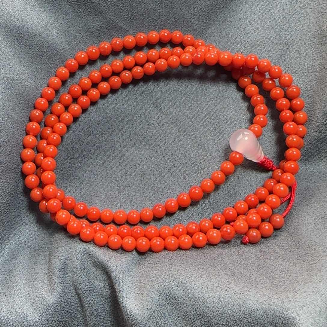 南红玛瑙4.6满肉柿子红多圈未镶嵌