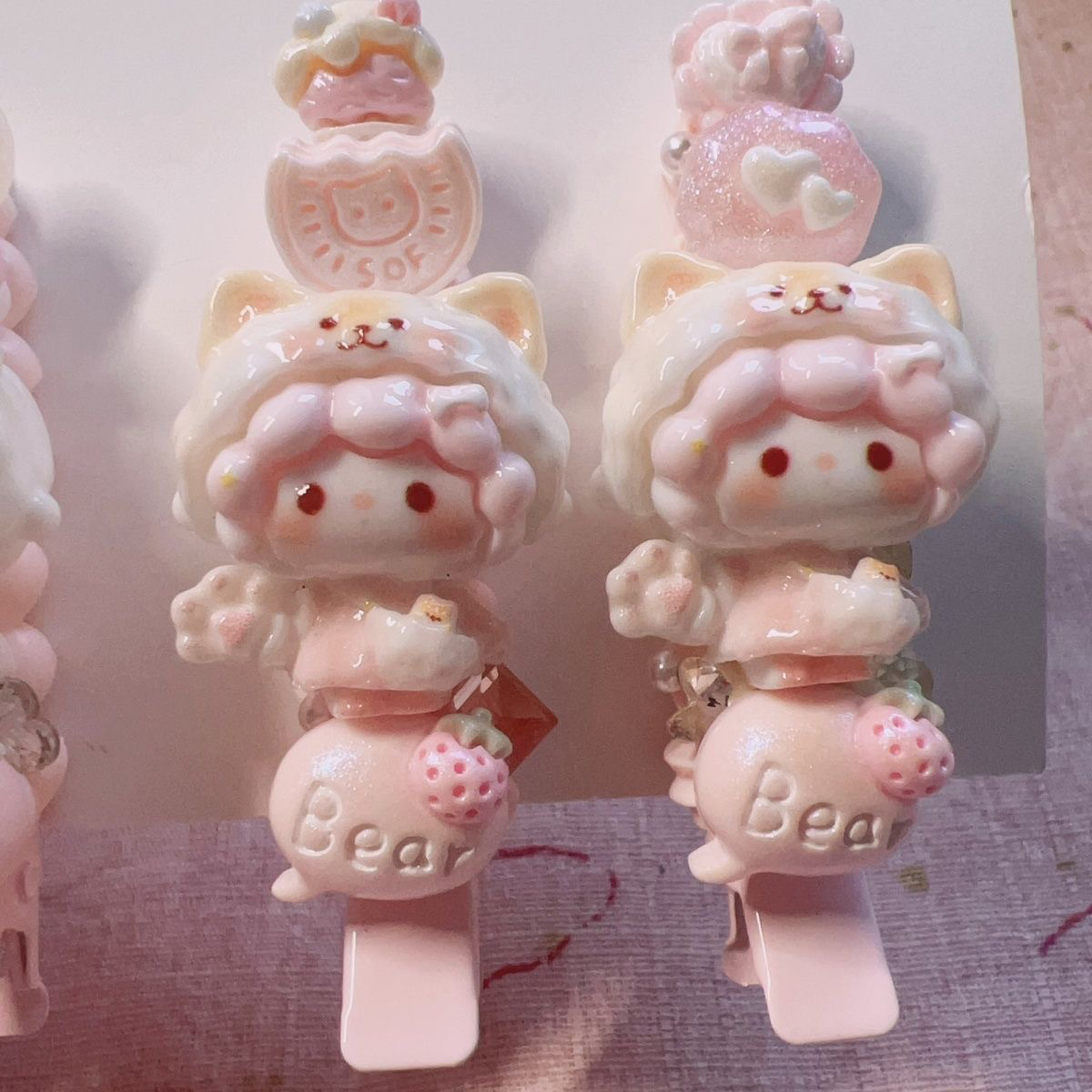 网红可爱风少女风卡通风女边夹发夹ins抓夹仙女风