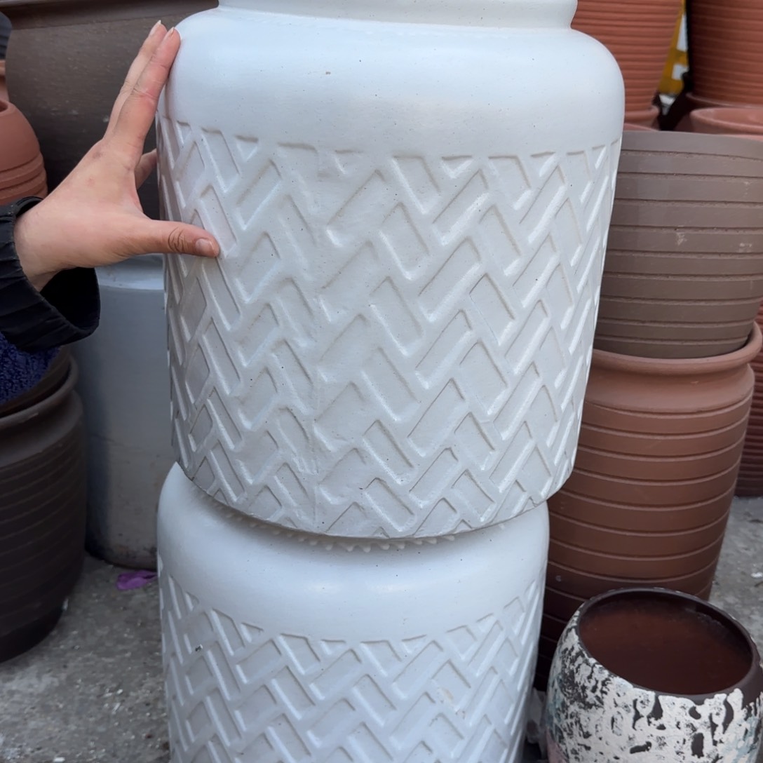 紫砂花盆口25高36月小张在瑕疵釉面不精致