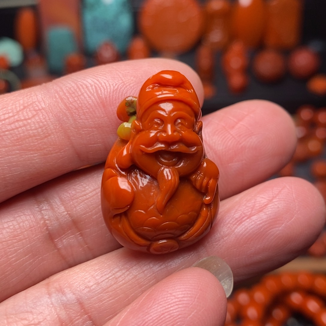 南红玛瑙精工吊坠未镶嵌