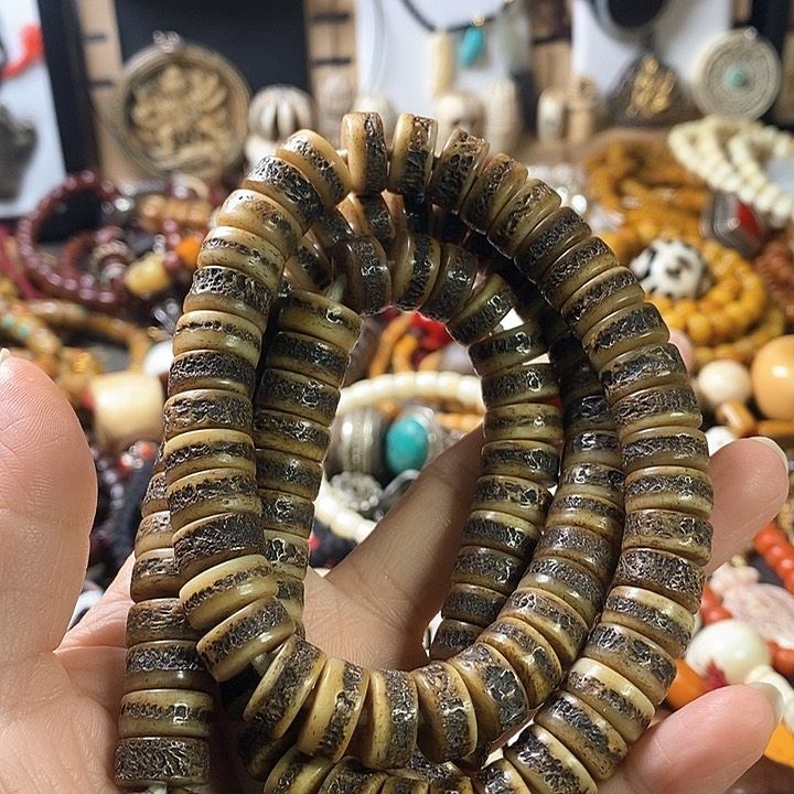 藏传满髓牛嘎108念珠