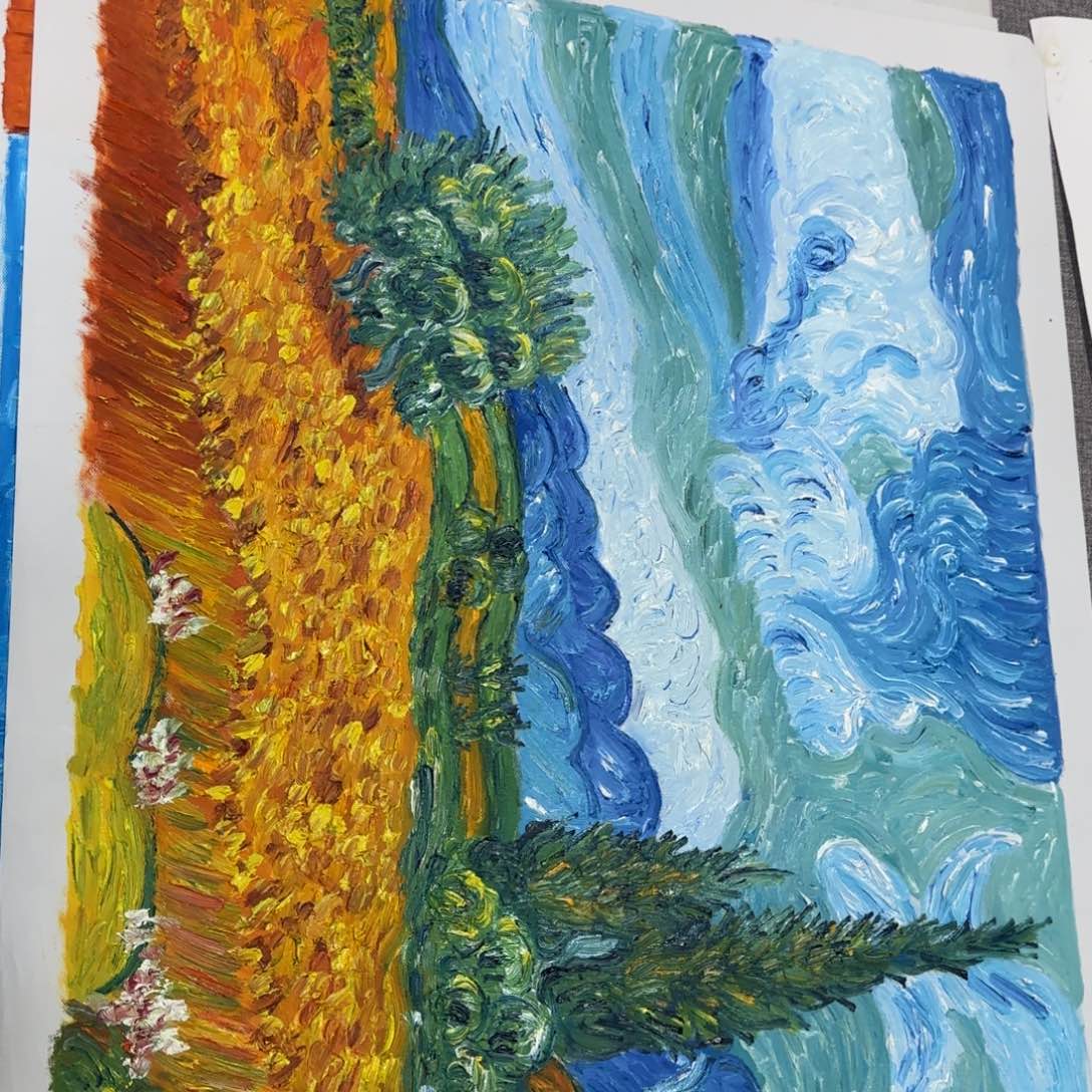 油画哈哈我们要在我们身边
