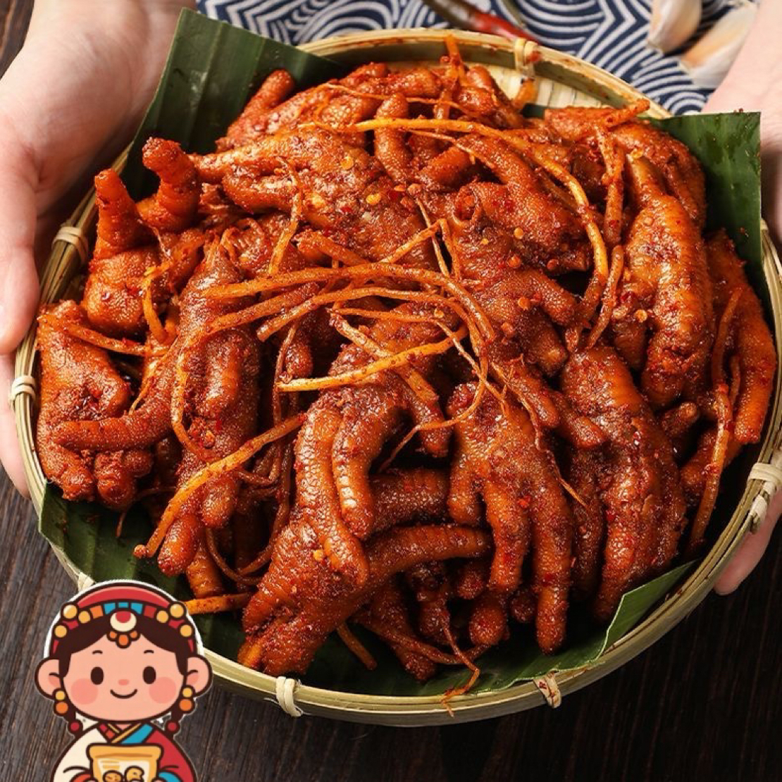 佤味鸡爪 云南佤味苤菜根鸡爪佤族佤味牛皮500g追剧充饥零食特产