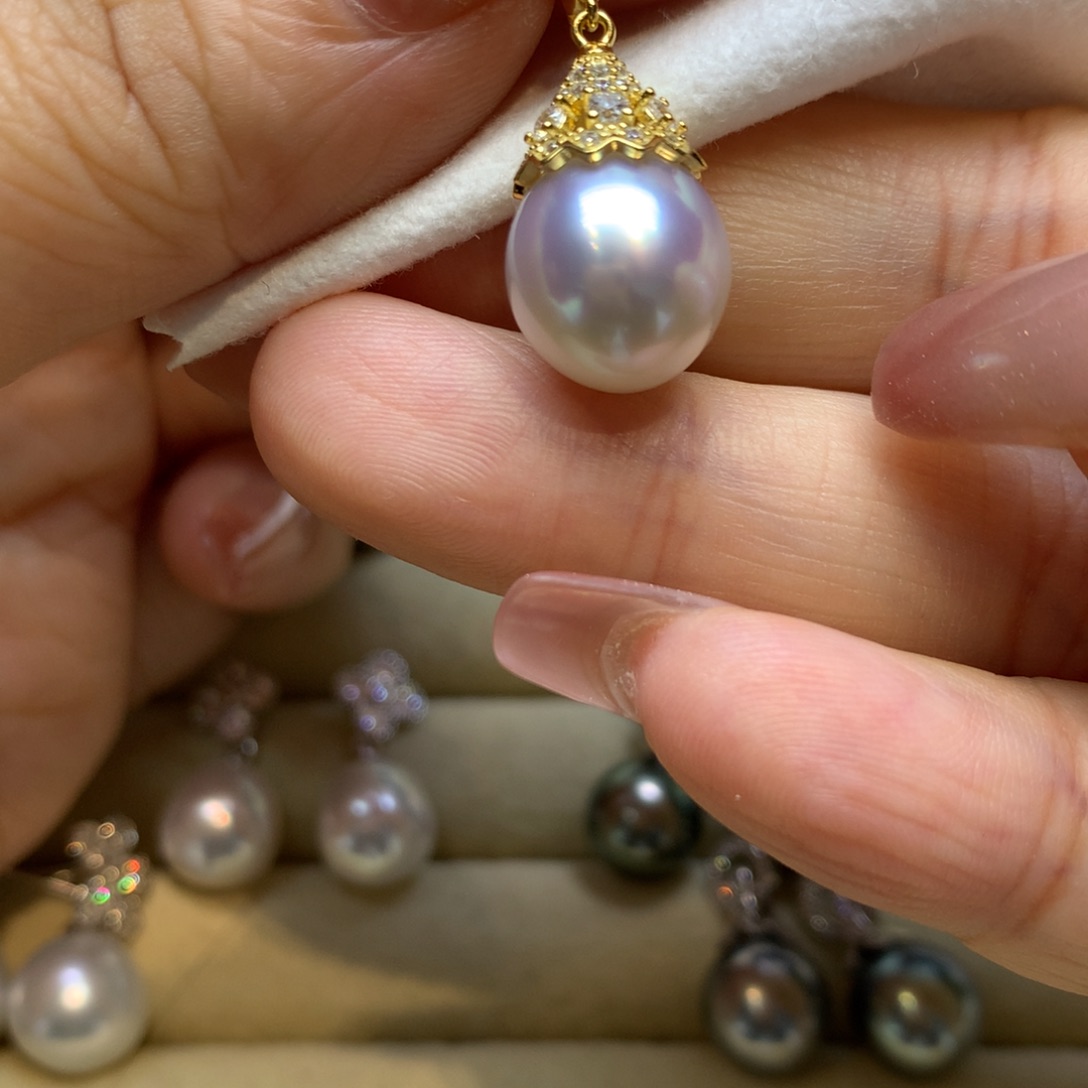 颈饰银S925镶嵌海水珍珠