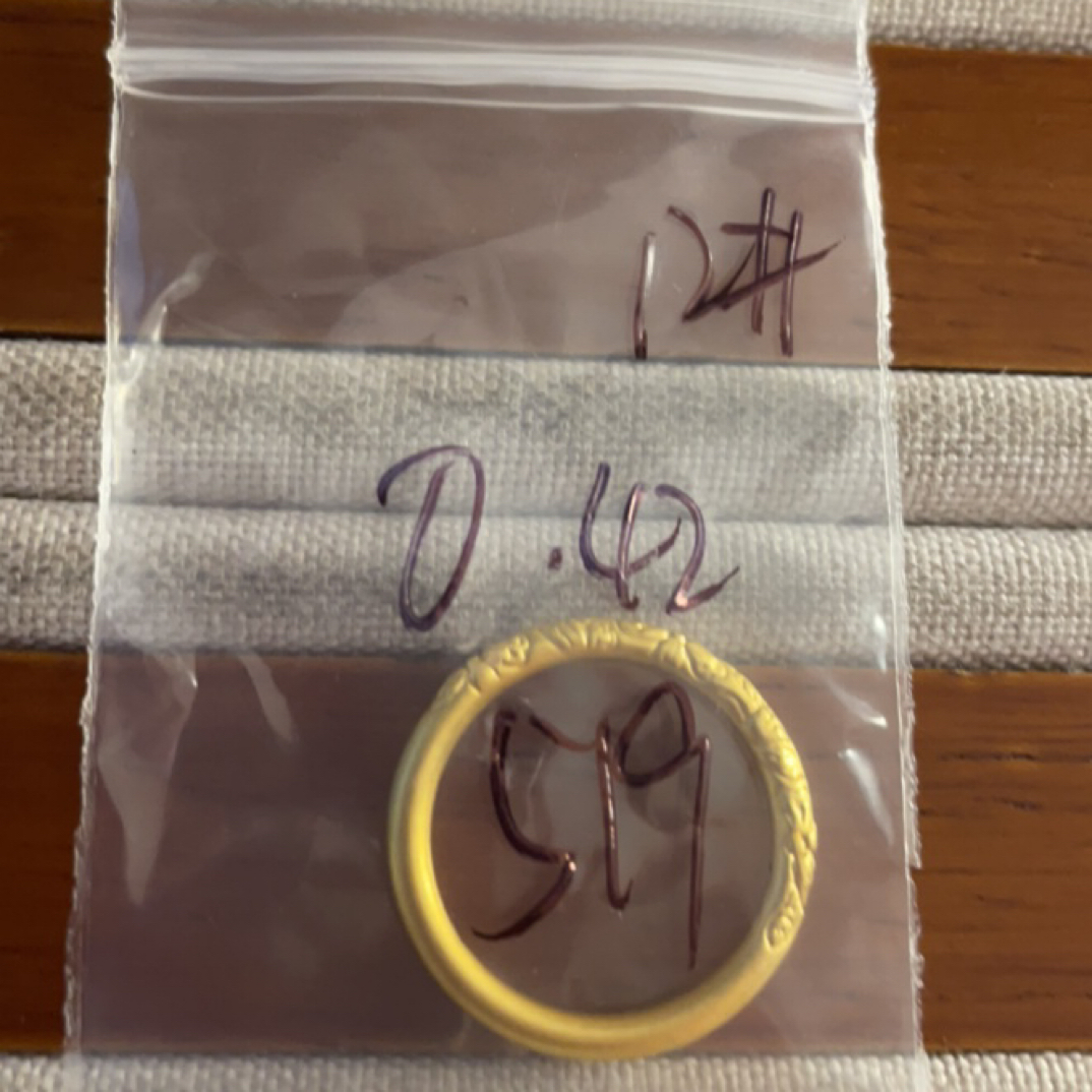 克重0.42 12号 樱花繁花戒指 足金999