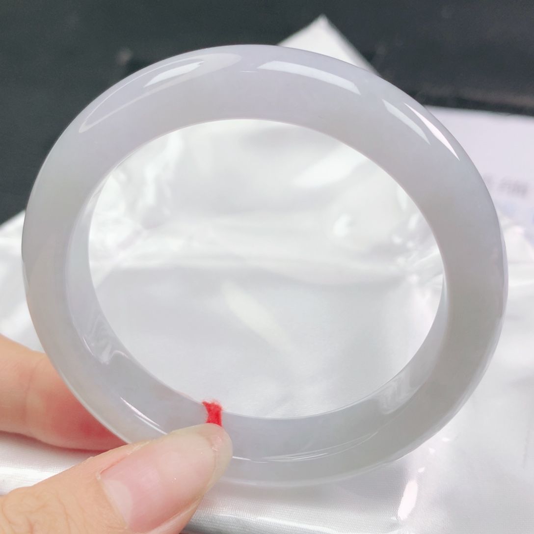 翡翠未镶嵌手镯翡翠55.5冰润正圈