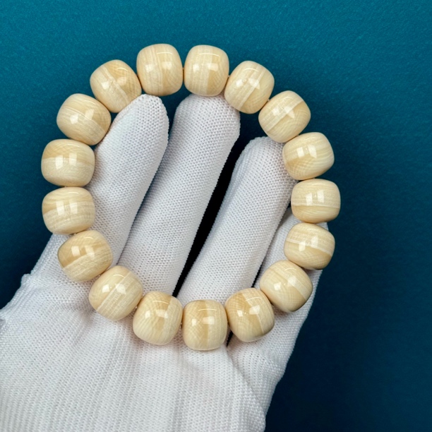 Q1056天然猛犸 汉堡老型手串13*12mm一物一图 假一罚十