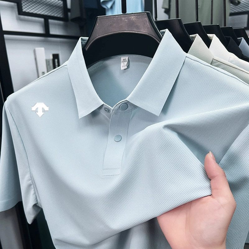【海外撤柜迪桑家】男士翻领POLO衫短袖夏季薄款休闲速干透气t恤