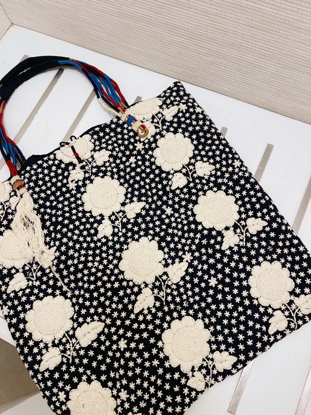 no退no换超美手工刺绣碎花老布购物包时尚休闲ins托特包布包百搭