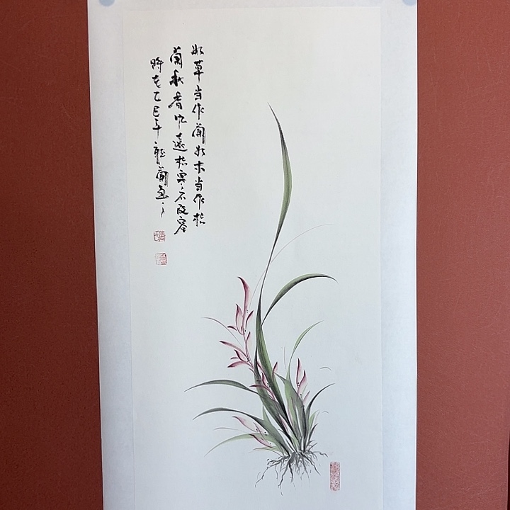 国画听兰老师花鸟