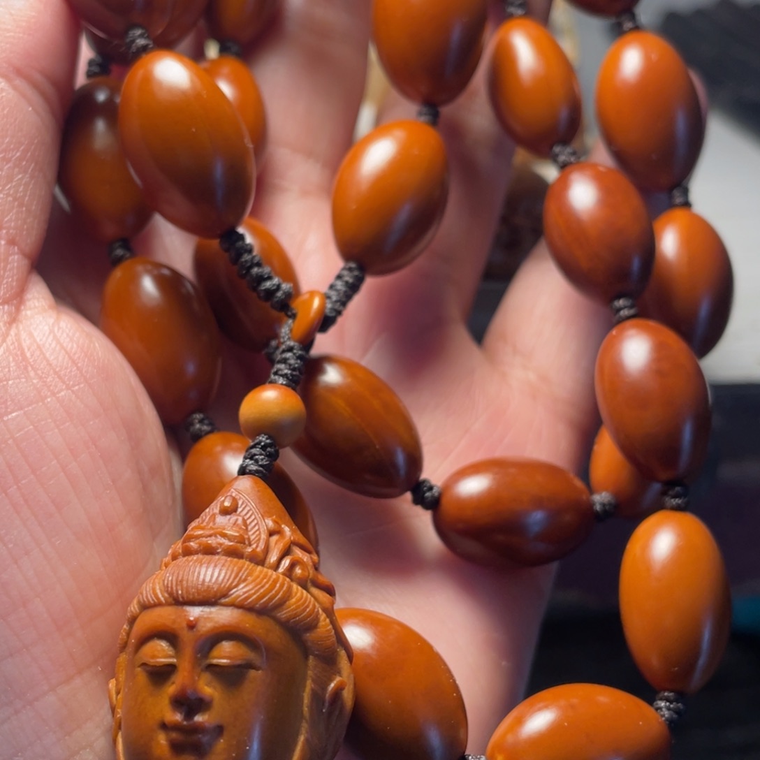 手串/手链橄榄核观音加素核一套脖挂