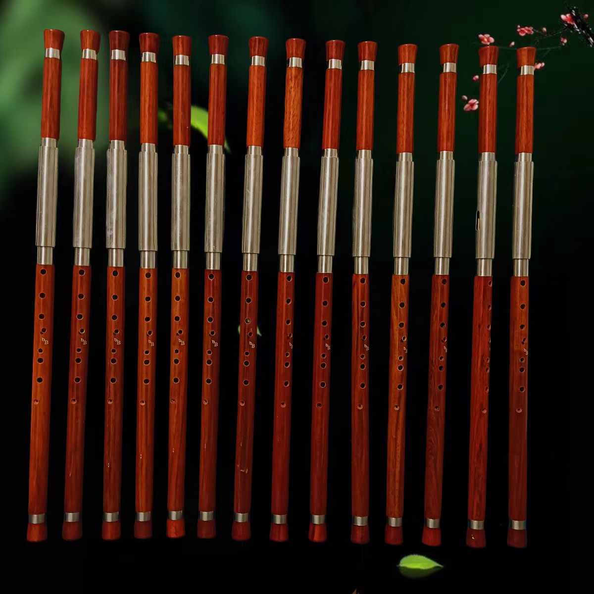 纯示工红檀木黑檀木横吹九孔巴乌CBbGF调学生成人初学者儿童乐器