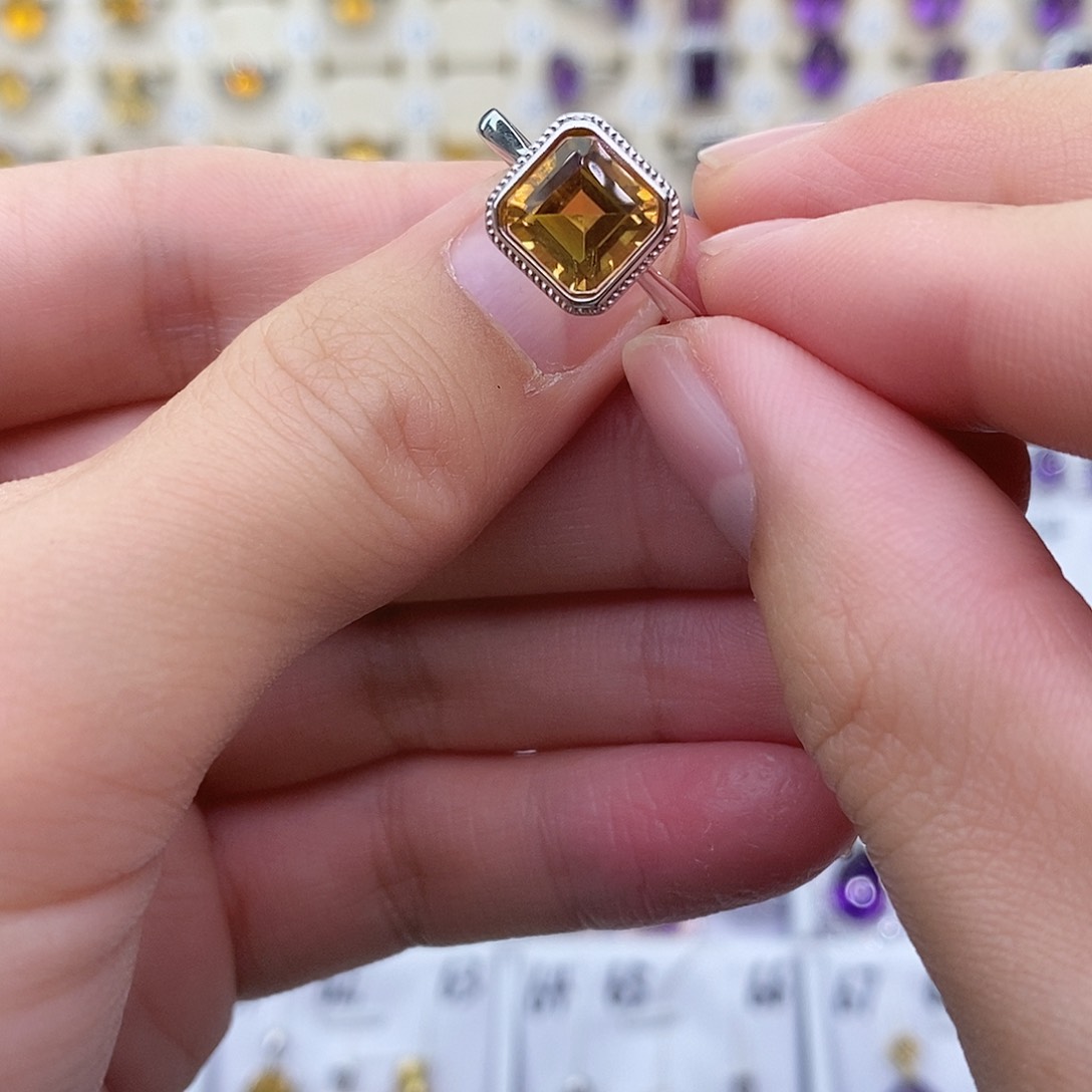 黄晶纯天然无优化黄水晶Q银S925镶嵌吃****皮