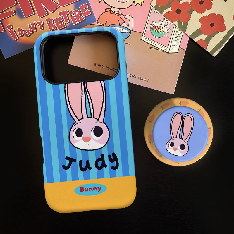 卡通朱迪磁吸菲林二合一适用苹果17/16promax手机壳华为小米15