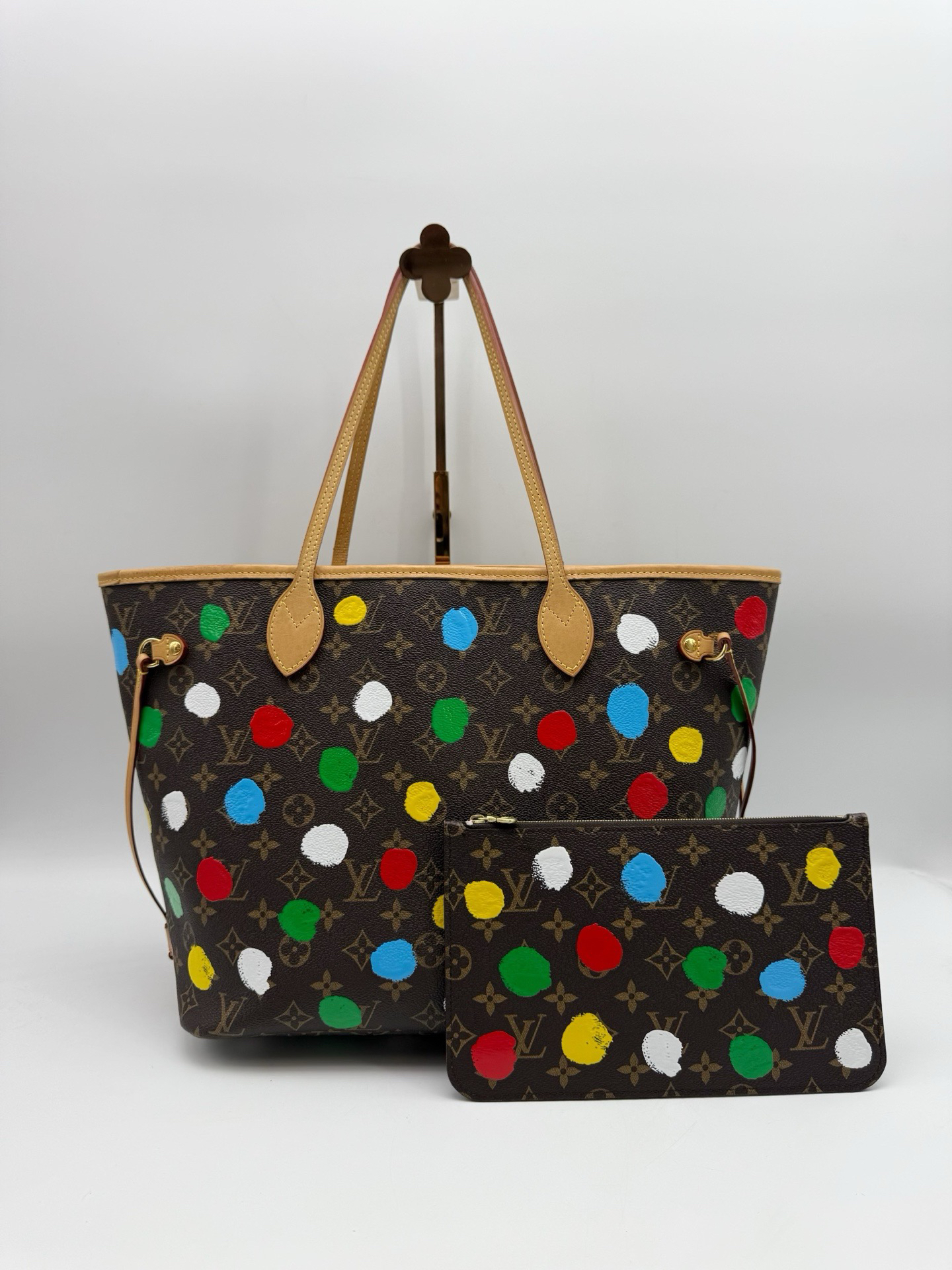 95新 LouisVuitton/路易威登 草间弥生联名款 波点nf购物袋